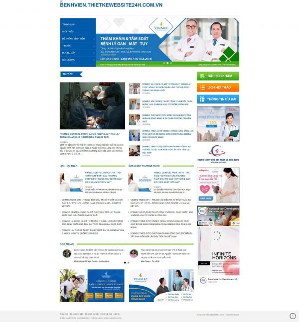 Mẫu Website bệnh viện