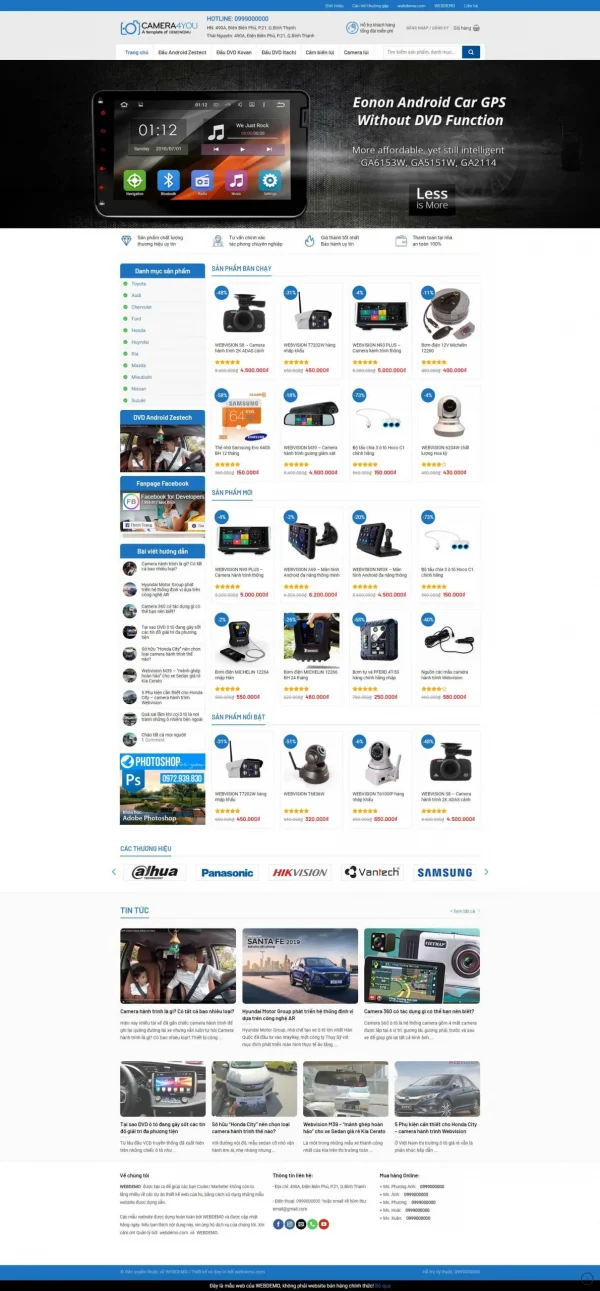 Mẫu Website bán camera 2
