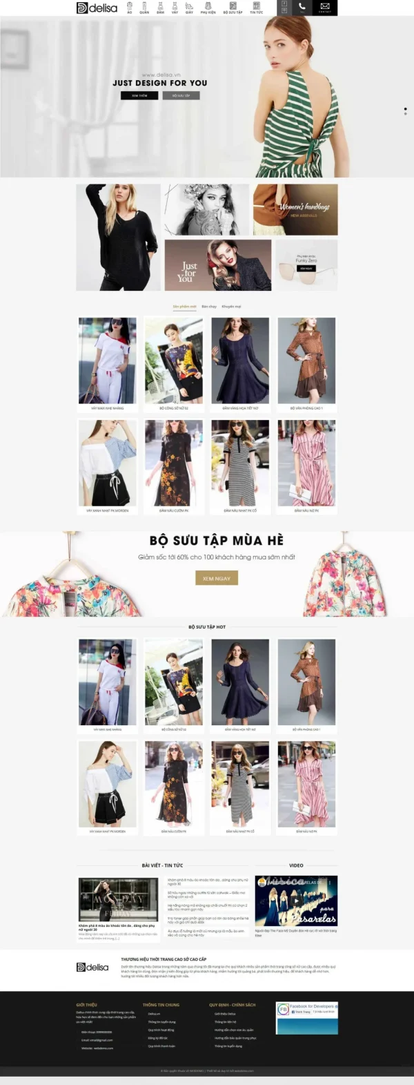 Mẫu Website shop thời trang